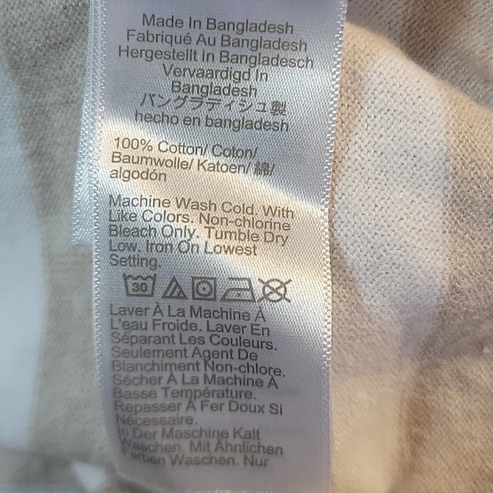 J. Crew Tan and Cream Crew Neck‎ Sweater